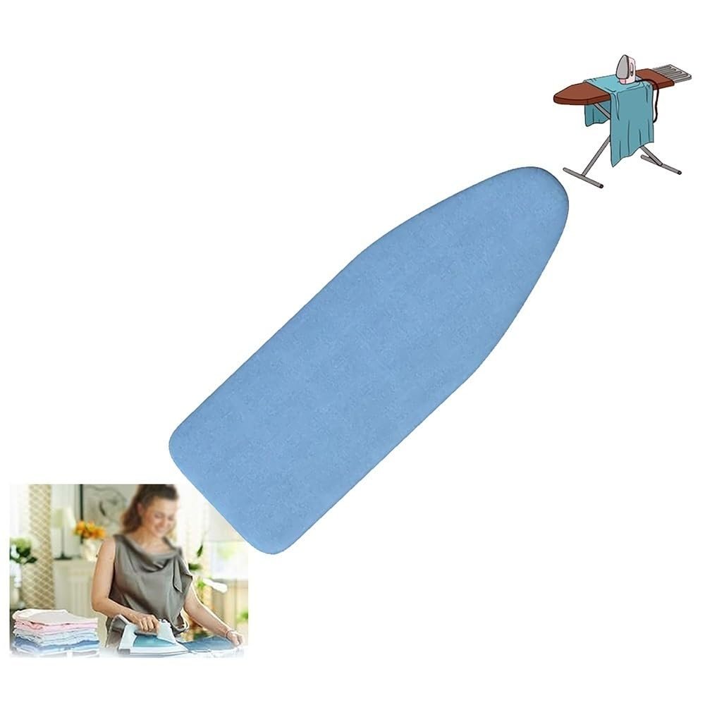 FIEZFEAT Replacement Ironing Board Cover 36x12 43x13 48x15inch 100% Cotton Iron Board Cover With Thick Pad, Heat Reflective, For Standard Table Top Ironing Board, Blue(Color:Blue,Size:36x12inch(90x30c