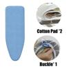 FIEZFEAT Replacement Ironing Board Cover 36x12 43x13 48x15inch 100% Cotton Iron Board Cover With Thick Pad, Heat Reflective, For Standard Table Top Ironing Board, Blue(Color:Blue,Size:36x12inch(90x30c view 2