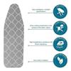 FIEZFEAT Replacement Ironing Board Cover 36x12 43x13 48x15inch 100% Cotton Iron Board Cover With Thick Pad, Heat Reflective, For Standard Table Top Ironing Board, Blue(Color:Blue,Size:36x12inch(90x30c view 4