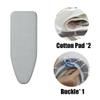 FIEZFEAT Replacement Ironing Board Cover 36x12 43x13 48x15inch 100% Cotton Iron Board Cover With Thick Pad, Heat Reflective, For Standard Table Top Ironing Board, Blue(Color:Gray,Size:48x15inch(120x38 view 2