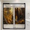 Abstract Bear Frosted Window Film Coverings Natural Wild Animal Rustic Mountain Forest Window Privacy Film Self-Adhesive Glass Film Decorative Sticker Frosted for Home Bathroom 35.4Wx63L-inch x2 Pcs view 4