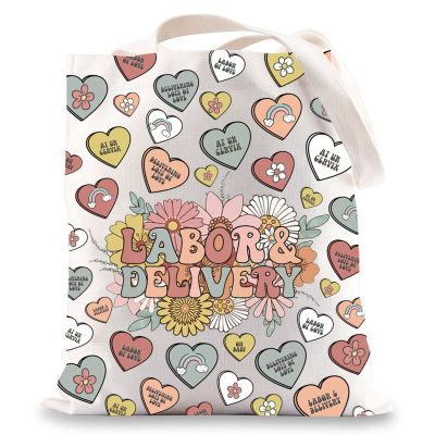 JNIAP Labor And Delivery Nurse Tote Bag L&D Nurse Appreciation Gift Labor And Delivery Nurse Gifts OB Nurse Gifts (Labor And Delivery tb)