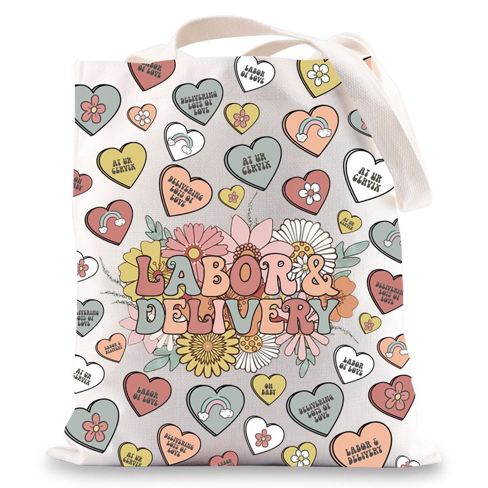 JNIAP Labor And Delivery Nurse Tote Bag L&D Nurse Appreciation Gift Labor And Delivery Nurse Gifts OB Nurse Gifts (Labor And Delivery tb)