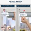 Pasoun No Drill Cordless Roller Shades No Tools 100% Blackout Roller Windows Blinds Waterproof Fabric Privacy Blinds Thermal Insulated Tension Shades for Home Office (Beige, 31" W x 56" H) view 3