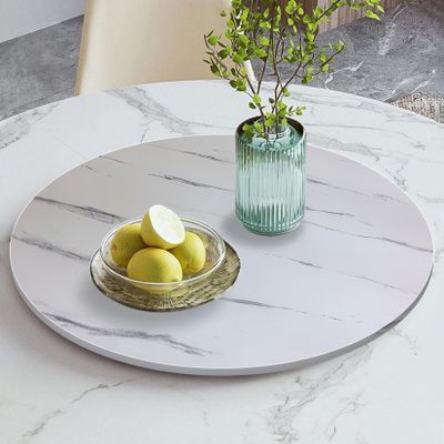 ESOYAWE Round Rotating Serving Plate 20 24 28 32 36 39 in Wooden Dining Table Swivel Plate, 360 Smooth Rotation Easy to Share Food Tabletop Lazy Susan Turntable