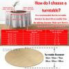 ESOYAWE Round Rotating Serving Plate 20 24 28 32 36 39 in Wooden Dining Table Swivel Plate, 360 Smooth Rotation Easy to Share Food Tabletop Lazy Susan Turntable view 2