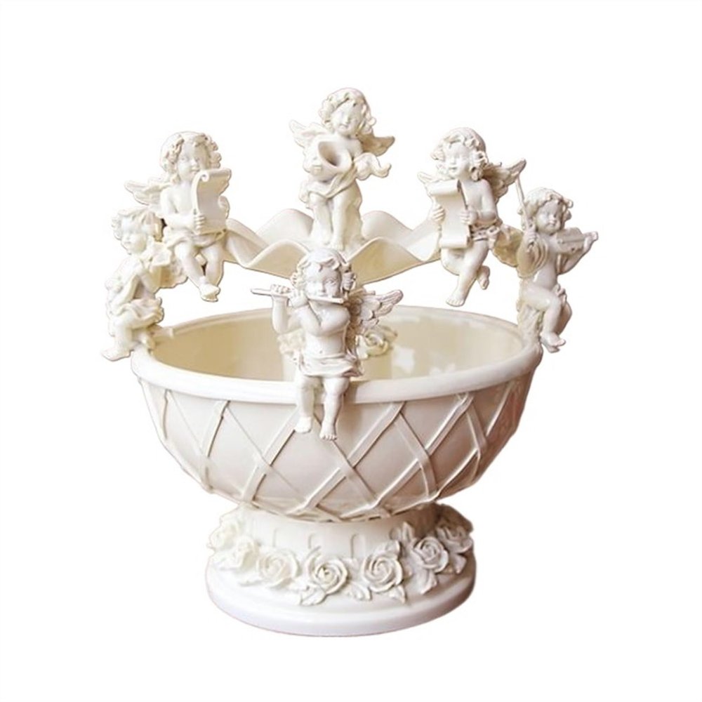 GRFIT Floor Fountain, Resin Decoration, Angel Humidification, Living Room Courtyard Office Decoration, YANLI2233-1988
