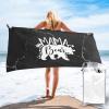 TIPKMRLE Mama Bear Beach Towels Large Quick Drying Sand Free Beach Towel, for Beach, Swimming Pool, Camping, Black view 1