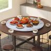 ESOYAWE Wooden Dining Table Swivel Plate Diameter  20 24 28 32 36 39 Inch Large Round Turntable, Easy to Reach Food Tabletop Rotating Serving Tray, No Need to Install view 1