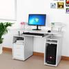 thalo Home Office Desk Multifunctional Desktop Computer Desk with Drawer Storage and Keyboard Tray Workstation Writing Desk Home Office Desk Modern Simple Table(Color:White) view 2