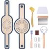 Bread Making Tools and Supplies, Set of 7, inclued Round Baking Mat and Oval Baking Mat, Sourdough Danish Dough Whisk, Bread Lame Dough Scoring, Bread Scraper Dough Cutter, Perfects Gift for Baker view 1