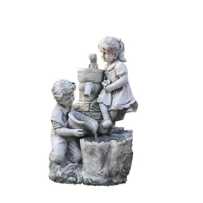 GRFIT Floor Water Fountain Garden Landscape Water Fountain, Outdoor Garden Balcony Decoration Landscape, Creative Sculpture Landing Pieces Floor Fountain(Color:C), YANLI2233-1988