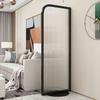 CraftThink Modern Wall Room Divider, Freestanding Screen Wall Privacy Screens with Translucent Glass and Iron Frame, for Shared Room, Entryway, Workspace, 23.5" W x 71" H Black view 1