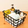 Large Metal Farmhouse Baskets,4 Packs Pantry Storage Baskets,Matte Black Food Organizer Storage Bin Basket with Wood Handles for Kitchen Cabinets Shelf Pantry view 3