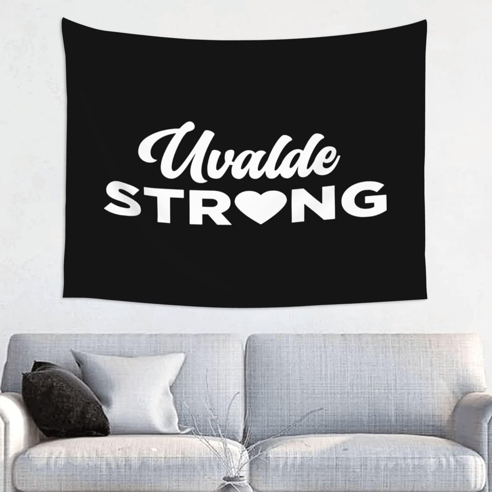 QFZ Uvalde Strong Pray Texas End Gun Violence Now Durable Versatile 29x37in Tapestry Charm