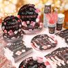 Sunnychicc 50 Guests Happy Retirement Party Paper Plates Napkins and Cups view 4