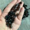 2 oz Lot Natural Black Obsidian Semi Tumbled Gemstone Chips, Crushed Mini Crystals, Undrilled Crystal Chips (Black Obsidian) view 3