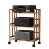 CHZDPP 3-Tiers Audio Rack Cabinet with Adjustable Shelf, Mobile Corner TV Stand/Record Player Stereo Cabinet, Entertainment Stereo Components Rack(Size:55cm/21.7in) view 1