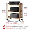 CHZDPP 3-Tiers Audio Rack Cabinet with Adjustable Shelf, Mobile Corner TV Stand/Record Player Stereo Cabinet, Entertainment Stereo Components Rack(Size:55cm/21.7in) view 3