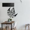 Butterfly & Moon Metal Wall Art - Unique Metal Artwork for Home DcorMoon Over the Bed DecorMetal Butterfly Wall Decor,Metal Moon Wall Decor (Butterfly & Moon-black-black, 39"x 39"/100x100 cm) view 3