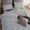 3Pcs 100% Egyptian Cotton Duvet Cover Set 1000 TC Soft Smooth Hotel Luxury Bedding Duvet Cover with Zipper Closure and Corner Ties Super King Size (116" x 98") Inch, Silver Solid view 1
