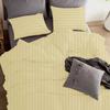 1Pcs 100% Egyptian Cotton Duvet Cover 1000 TC Soft Smooth Hotel Luxury Bedding Duvet Cover with Zipper Closure and Corner Ties Oversized Queen Size (98" x 98") Inch, Ivory Stripe view 1