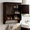 Bealife Wall Mounted Bathroom Cabinet with Towel Bar - Espresso view 1