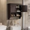 Bealife Wall Mounted Bathroom Cabinet with Towel Bar - Espresso view 3