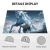 Dish Drying Mat Absorbent Drying Mats for Kitchen 18"  24" Blue Ice Horse Drying Mat Counter Dish Drainer Mats Non-slip Coffee Mat Dish Drying Pads for Rack Draining view 3