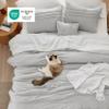 Bedsure Queen Comforter Set - 4 Pieces Pinch Pleat Bed Set, Light Grey Boho Bedding for All Season, 1 Soft Comforter, 2 Pillowcases, 1 Decorative Pillow view 4