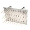 Stainless Steel Ice Cream Molds, Commercial Ice Pop Molds 30PCS Metal Ice Lolly Mold Ice Cream Maker Mold Stick Holder with Lid Single Cup Capacity 85g-Round Head Double Slot view 3