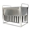 Stainless Steel Ice Cream Molds, Commercial Ice Pop Molds 30PCS Metal Ice Lolly Mold Ice Cream Maker Mold Stick Holder with Lid Single Cup Capacity 85g-Round Head Double Slot view 4