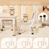 SINKIPA Kids Table and Chairs Set, 23.6''L x 23.6''W Toddler Table and Chairs, Height Adjustable Kids Study Table for Ages 2-10, Graffiti Desktop Children Activity Table with Anti-Slip Foot Covers view 3