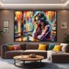 BOHU Deep Consideration Canvas Wall Art Cityscape Style Oil Painting Style Canvas Wall Art, Green Canvas Wall Art with Landmark Style view 2