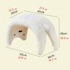 EKDJSN Household Shoe Stool, Simple Upholstered Bench, Multifunctional Casual Shoe Changing Stool, with Anti-Slip Foot Pad, for Entryway, Bedroom, Living Room(Color:White) view 2