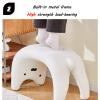 EKDJSN Household Shoe Stool, Simple Upholstered Bench, Multifunctional Casual Shoe Changing Stool, with Anti-Slip Foot Pad, for Entryway, Bedroom, Living Room(Color:White) view 4