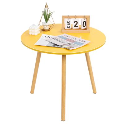 Washranp Dining Table,Round Kitchen Table,Coffee Table Square Kitchen Table Household Small Apartments Dining Table for Small Space, Apartments Home, Kitchen Leisure Coffee Table Yellow 60cm