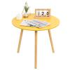 Washranp Dining Table,Round Kitchen Table,Coffee Table Square Kitchen Table Household Small Apartments Dining Table for Small Space, Apartments Home, Kitchen Leisure Coffee Table Yellow 60cm view 1