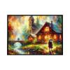BOHU Peaceful Retreat Canvas Wall Art Cityscape Style Oil Painting Style Canvas Wall Art, Colours Canvas Wall Art with Landmark Style view 1