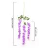 HomeLoft Basics 12pcs Imitation Wisteria Wisteria False Flower Violet Condole Flower Vine Indoor Wedding Decoration Vine Plastic Flower Vine Wedding Lights Decorations for Reception (Hot Pink, One Size) view 3