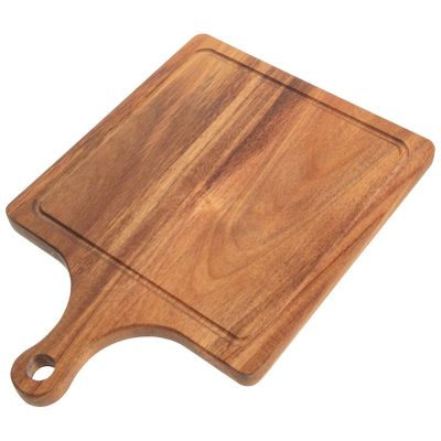 Cabilock Charcuterie Board with Handle Wood Pizza Tray for Bread Fruit Food Smooth Cutting Board Design Kitchen Essential