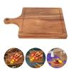 Cabilock Charcuterie Board with Handle Wood Pizza Tray for Bread Fruit Food Smooth Cutting Board Design Kitchen Essential view 4