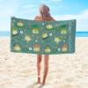 Personalized Name Frogs Beach Towel,Personalized Men Women Adults Beach Towel,Custom Absorbent Frogs Pool Towels,Bath Towels for Travel Swim Pool Yoga Camping,Birthday Holiday Travel Beach Towel Gift view 2