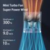 MXCOIRTP Portable Handheld Fan, 1-100 Speeds Adjustable Turbo Mini Fan with LED Display, Rechargeable Ice Cooling Personal Fan, Metal Shell with lanyard, Gifts for Women Men Indoor Outdoor Travel view 4