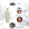 AIWENXI Cylinder Urn Necklace for Ashes Roseflower Cremation Jewelry Urn Ashes Necklace for Women Men Memorial Keepsake Necklace of Loved One view 3
