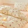 Nayoroom Strawberry Duvet Cover Set Queen Size Girls Cute Pink Strawberries Kawaii Comforter Cover 3 Pieces Soft Lightweight Microfiber Cream White Bedding with Zipper Closure view 2