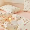 Nayoroom Strawberry Duvet Cover Set Queen Size Girls Cute Pink Strawberries Kawaii Comforter Cover 3 Pieces Soft Lightweight Microfiber Cream White Bedding with Zipper Closure view 4