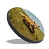 Red Fox Jumping Running in Fresh Green Grass Daytime Print Set of 4 Stove Burner Covers - Premium Round Electric Stove Range Protectors,8 IN & 10 IN view 2