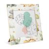 Mintoprints Funny Dinosaur 5x5 Picture Frame, Cute Dino Cartoon Animals Square Wood Photo Frame for Table Top Display and Wall Mounting 5x5 Display Picture view 1