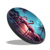 Light Red Flamingo Palm Leave Sea Painting Set of 4 Stove Burner Covers - Premium Round Electric Stove Range Protectors,8 IN & 10 IN view 2
